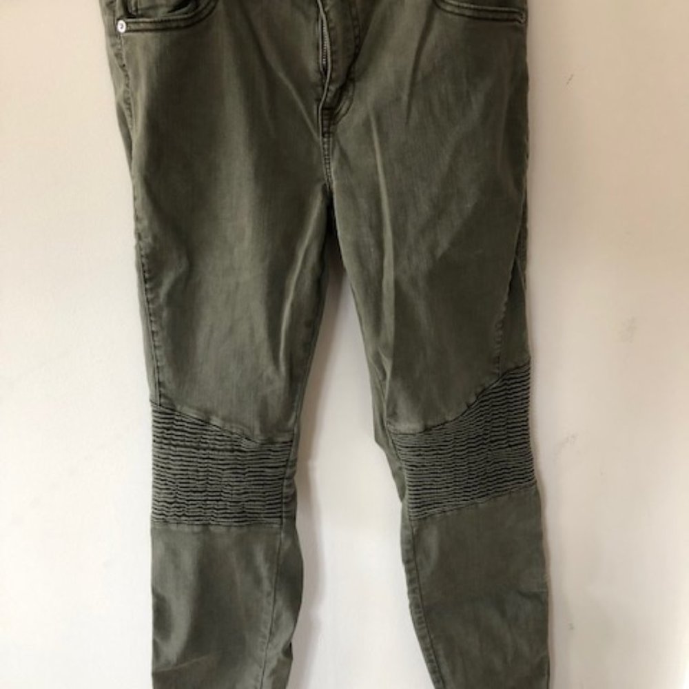 Olive jeans leggings